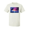thumbnail image 2 of Wild Bobby, Jumping Whale During Beach Sunset, Animal Lover, Men Graphic Tees, White, Small, 2 of 3