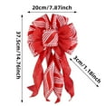 thumbnail image 3 of FastXmas Christmas Bow for Wreath, Green Red Ribbon Bows for Front Door Wall Fence Decor, Merry Christmas Words Wreath Bow Tree Topper Bow for Winter Christmas Party Decoration Supplies, 3 of 6