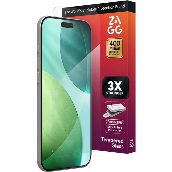 ZAGG InvisibleShield – Apple iPhone Air Glass Shield Clear Screen Protector, PerfectFit™ Installation, 3x Stronger Glass, Impact & Scratch Protection