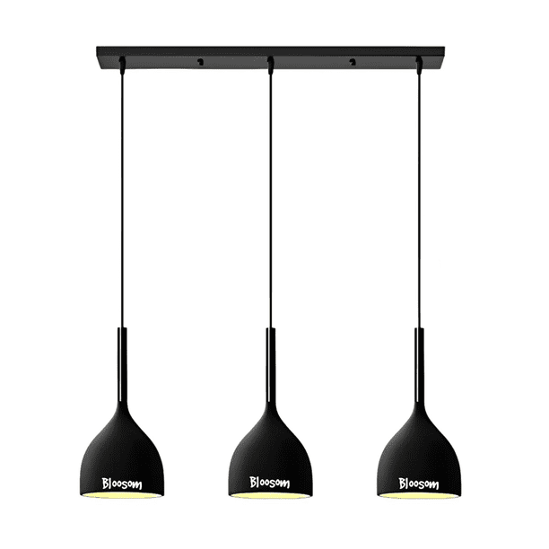 Lampara Colgante Bloosom Moderna Candelabro 3 Cabezas Alt. Ajustable Negro
