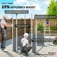 thumbnail image 4 of Outsunny 4.5' x 6' Plastic Garden Storage Shed with Air Vents, Light Grey, 4 of 10