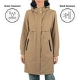 thumbnail image 2 of Alpine Swiss Womens Hooded Rain Jacket Long Raincoat Trench Coat Windbreaker, 2 of 6