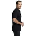 thumbnail image 3 of District Made Mens Stretch Pique Polo-XS (Black), 3 of 6