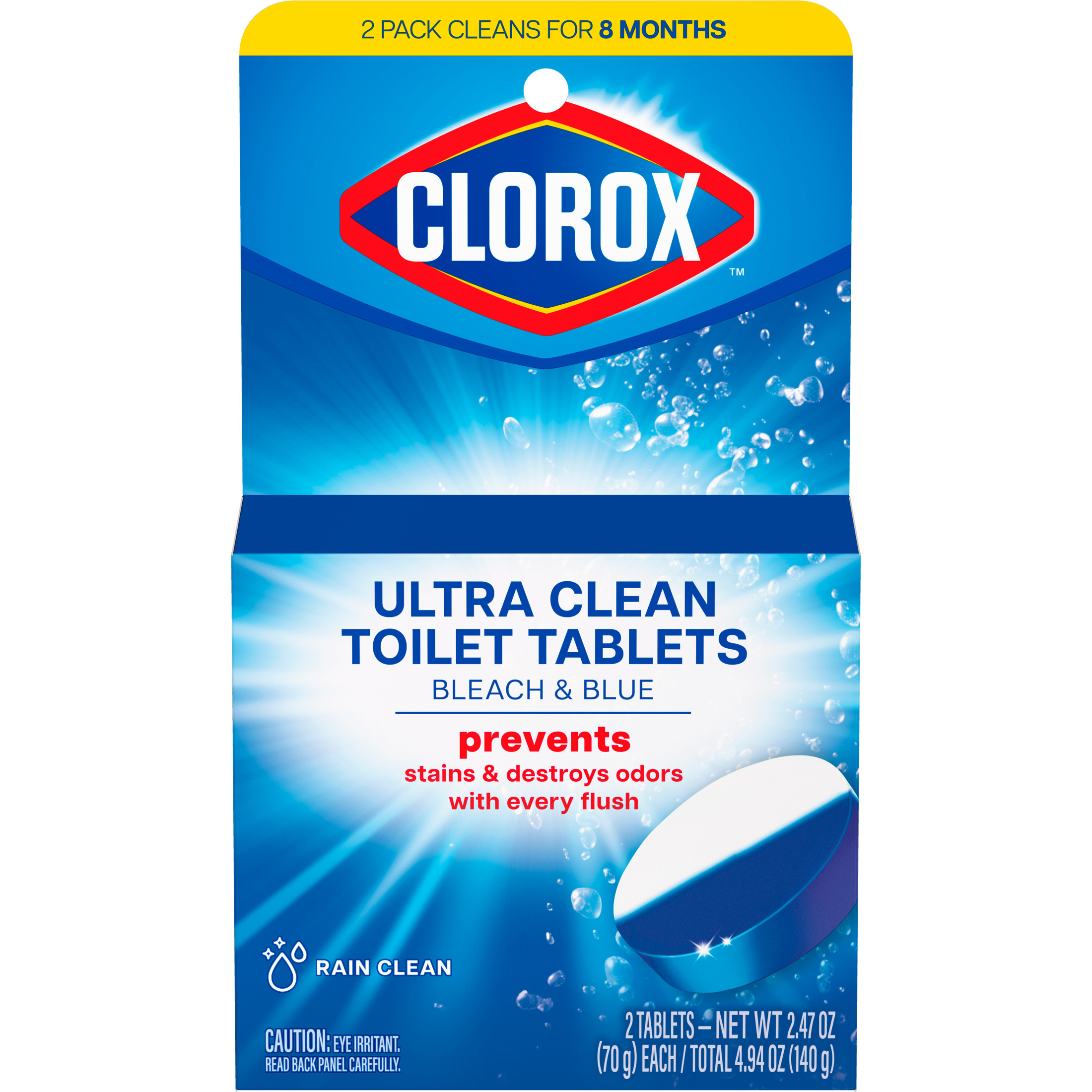 Clorox Bleach & Blue Toilet Bowl Cleaner Tablets, 2 Count photo 2