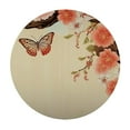 thumbnail image 2 of JEUXUS  Oriental Cherry Round Fitted Tablecloth Blossom Butterfly Orange Ethnic Spring Elastic Edge Tablecloth Waterproof Oilcloth Table Cover, 2 of 7