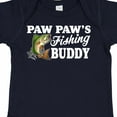 thumbnail image 4 of Inktastic Paw Paw's Fishing Buddy with White Text Boys Baby Bodysuit, 4 of 5