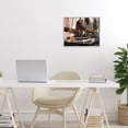 thumbnail image 3 of Stupell Industries Contemporary Golden Sound DJ Turntables White Framed Giclee Art, 14 x 11, by Franklyn Gregory, 3 of 8