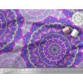 thumbnail image 2 of Soimoi Poly Georgette Fabric Moroccan & Mandala Kaleidoscope Print Sewing Fabric Yard 52 Inch Wide, 2 of 3