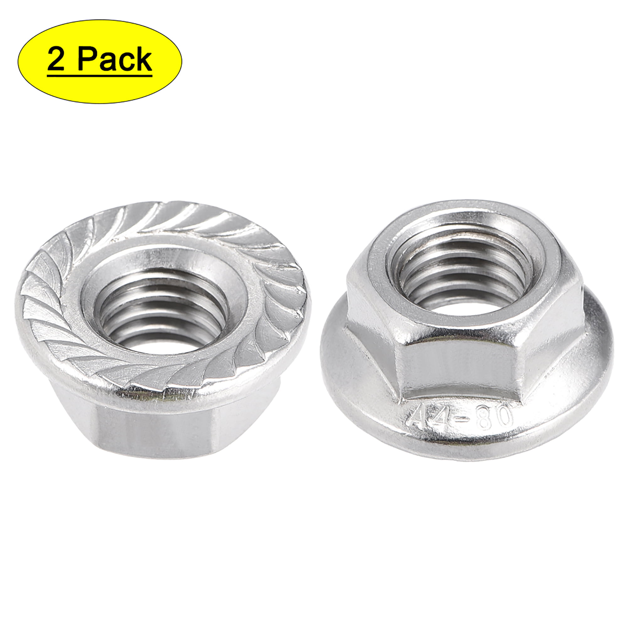 M10 Serrated Flange Hex Lock Nuts 316 Stainless Steel Pcs