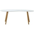 thumbnail image 4 of Convenience Concepts Oslo Table Basse en Forme de Grain, Fini Bois Blanc Lustré, 4 of 7