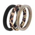thumbnail image 1 of Anillos apilables Groove Life Leopard de silicona para mujer, talla 6, 1 of 1