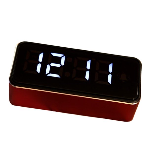 Despertador electrónico de mesa para el hogar, cocina, sala de estar, decoración 红色, rojo 3A Zulema Despertador digital silencioso