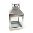 thumbnail image 3 of Serene Spaces Living Decorative Burnished Silver Finish Steel & Glass Square Lantern, Metal Tabletop or Hanging Candle Lantern for Wedding, Event, Patio, Garden, Home, Measures 8" Tall & 4" Square…, 3 of 3