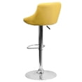 thumbnail image 4 of Bowery Hill Adjustable Quilted Bucket Seat Bar Stool in Yellow, 4 of 6