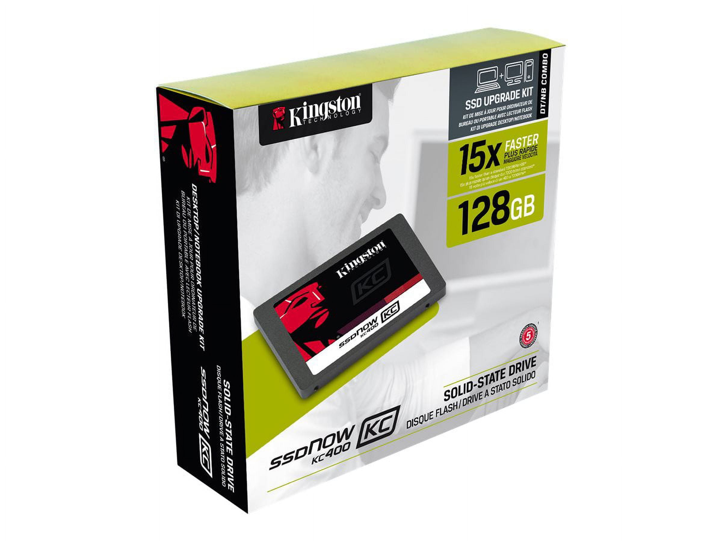 Kingston SSDNow KC400 - solid state drive - 128 GB - SATA 6Gb/s