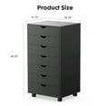 thumbnail image 3 of Bigleap 5/7 Drawer Chest, Wooden Tall Dresser Storage Dresser Cabinet With Wheels for Office, Bedroom, Home, 3 of 6