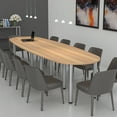 thumbnail image 2 of 12 Person Boat-Oval Conference Table with Power And Data Post Legs, 2 of 8