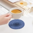 thumbnail image 6 of Royal Blue Placemats,Oval Placemats Set,Round Placemats,Lace Cotton Yarn Mat,Washable,Braided,Heat Resistant,Non-Slip,Thermal Insulation,for Dining Table,as Pot Mat or Desktop Protective Mat, 6 of 7