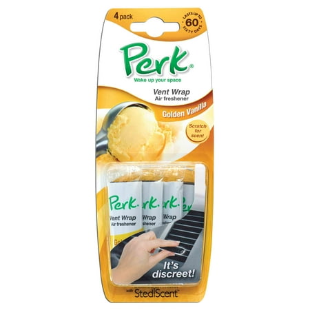 perk freshener vent vanilla wrap golden pack air