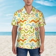 thumbnail image 2 of JUNZAN Cartoon Snake8 Pattern Hawaiian Shirt for Men,Summer Beach Casual Short Sleeve Button Down Shirts-XX-Large, 2 of 5