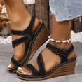 thumbnail image 2 of DAFEI Sandales Femmes Habillées à Plateforme Compensée Sandales Légères d'Été à Bride Sandales Décontractées de Vacances Augmenter la Hauteur Chaussures Rétro de Villégiature, 2 of 7