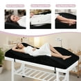 thumbnail image 5 of Advwin Foldable Foam Topper for Lash & Massage Beds, Adjustable Straps, Anti-Slip Bottom, Ergonomic Curved Massage Table Mattress Topper, Spa Bed Cushion for Beauty Salon & Spa, Black, 5 of 11
