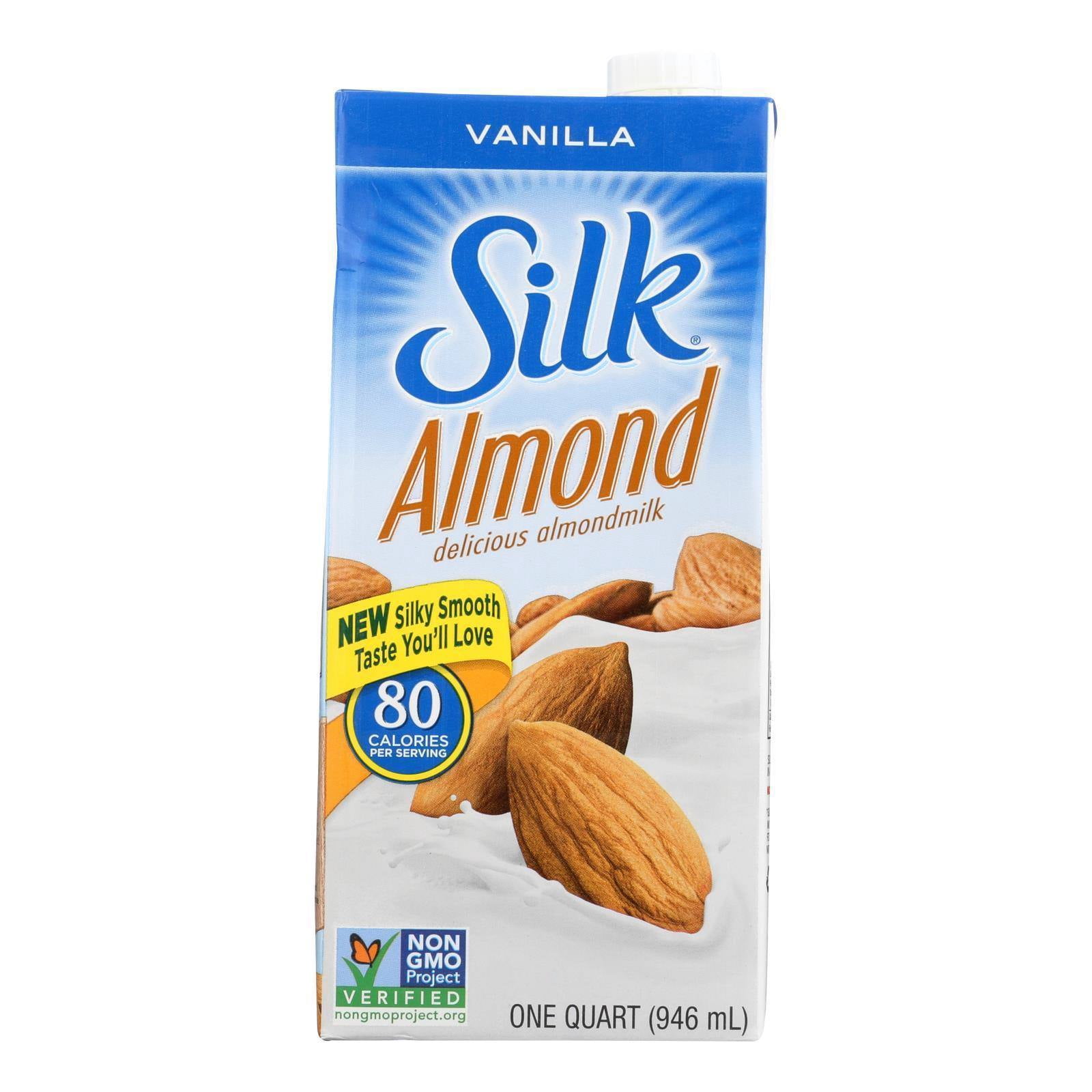 (3 pack) Silk Pure Almond Vanilla Almond Milk, 1 qt