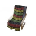 thumbnail image 4 of Jamaican Soft Flannel Fleece Throw Blanket, Knitted Effect Rastafarian Stripes Abstract Caribbean Culture Elements Tropical, Cozy Plush for Indoor and Outdoor Use, 50" x 60", Multicolor, by Ambesonne, 4 of 6