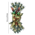 thumbnail image 3 of BJUTIR Christmas Wreaths & Garlands The Cordless Prelit Stairway Trim Christmas Wreaths For Front Door Holiday Wall Window Hanging Ornaments For Indoor Outdoor Home Xmas Decor, 3 of 9
