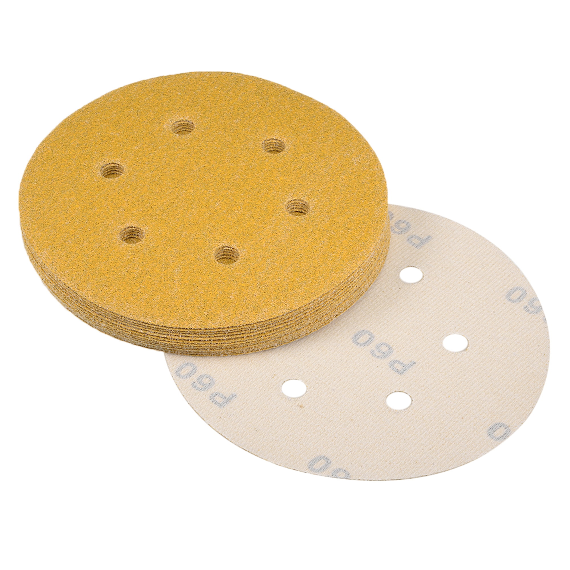 6inch Sanding Discs, 60Grits 6Holes Hook and Loop Wet Dry Sandpaper