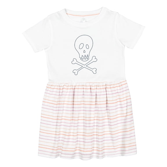 Inktastic Skull and Crossbones Girls Toddler Dress