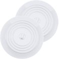 thumbnail image 1 of Tapones para bañera, tapón de silicona para fregadero de cocina, 15,3 de diámetro, para cocinas, baños y tapón de drenaje para lavandería (2 unidades, blanco), 1 of 5