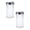 2 Pack, variant on 12 Oz Glass Spice Jars with Black Cap, Clear and Safe Glass Bottle Containers with Shaker Lids for Storing Spice, Herbs and Seasoning Powders
