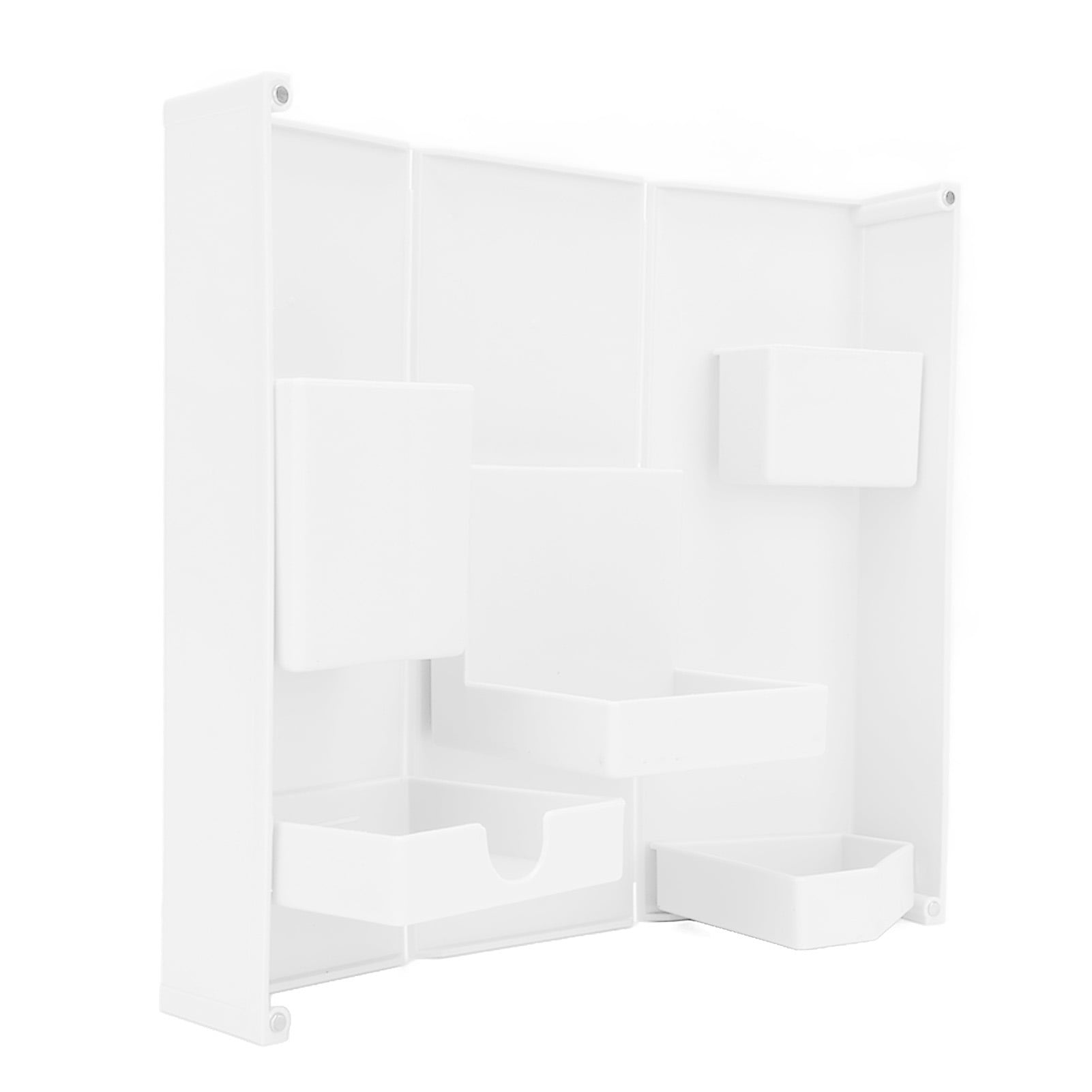 Desk Storage Box, Foldable Portable Plastic Easy Access Makeup Storage