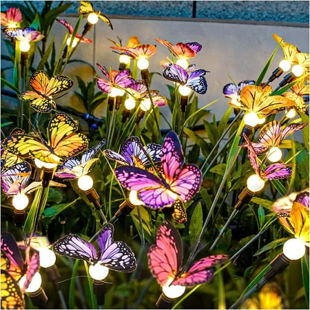 

Clearance Deals!Crcmjuhgsa Garden Lamps Butterfly Solar Garden Lights Led Butterfly Solar Firefly Lights Outdoor Swing Lights Patio Courtyard Path Decoration IP65 Solar Lights Outdoor Fairy Garden