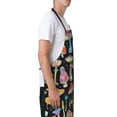 thumbnail image 3 of Lsque Bright Mushrooms Waterproof Apron Chef Aprons for Men Heavy Duty Chemical Work Apron Extra Long Grilling Aprons with Adjustable Bib Apron, 3 of 9