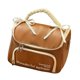 thumbnail image 5 of Neceser para mujer, neceser de maquillaje, estuche de transporte portátil multifuncional, bolso de mano. Marrón L, 5 of 9