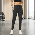thumbnail image 3 of MLDRA Women's Joggers Sweatpants Yoga Pants with Zipper Pockets Stretch Tapered Athletic Joggers for Gym Workout Running Lounge Black, 3 of 7