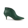 thumbnail image 3 of BLISSFUL STEP Women's Cutout Stiletto Heels Ankle Booties Dark Green 8, 3 of 7