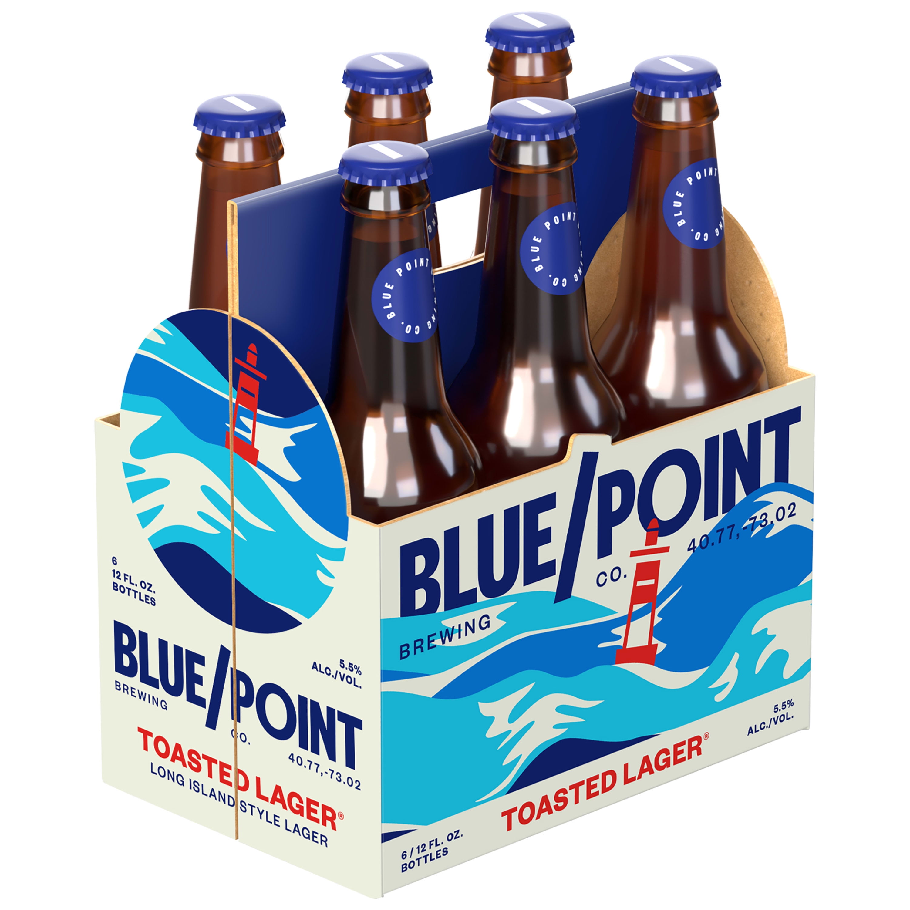 Blue Point Brewing Company Toasted Lager 6 Pack 12 Fl Oz Bottles 5 
