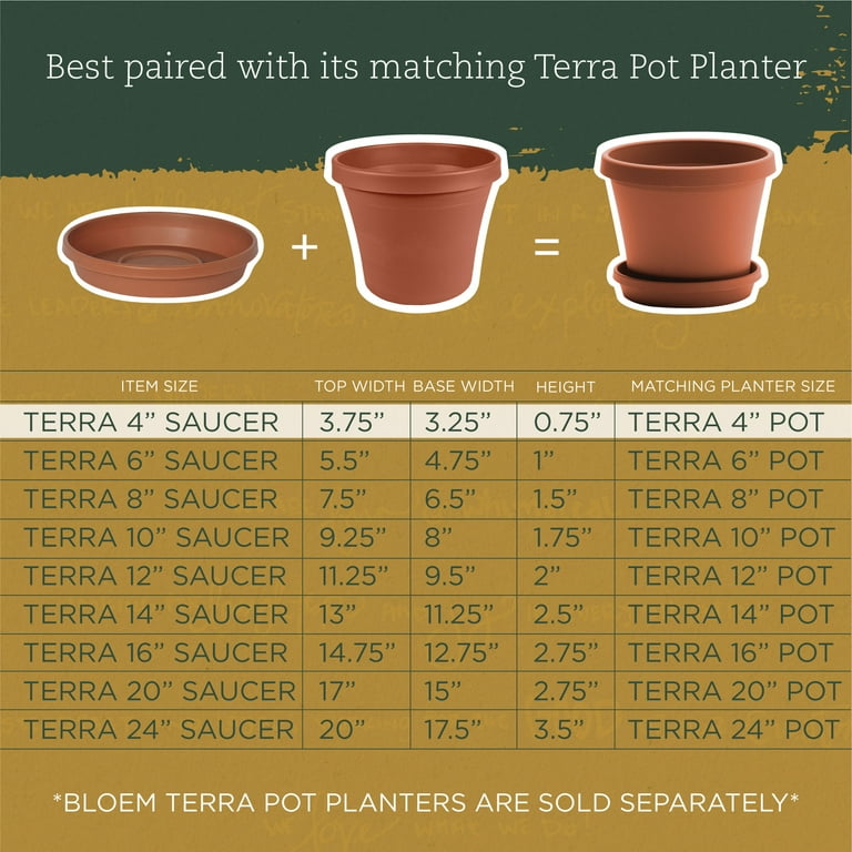 Bloem Terra Plant Saucer Tray for Planters 10-14 Bloem Terra Plant Saucer Tray for Planters 10-14