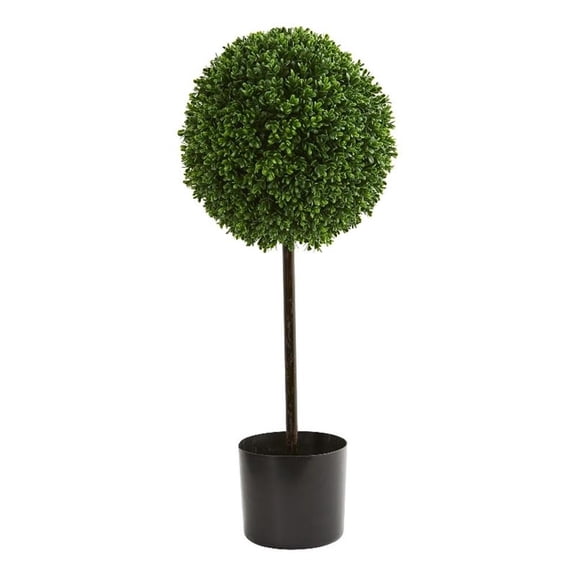 Nearly Natural 2.5' Boxwood Ball Artificial Topiary Tree UV Resistant (Indoor/Outdoor)