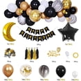 thumbnail image 7 of MMTX Black Gold Birthday Decoration Men, Black Gold Silver Agate Balloon Garland Kit with Banner, Black Gold Tassels Star Moon Foil Balloons for Men Women 30th 40th 50th Birthday Anniversary, 7 of 7