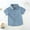 Blue, variant on Liyamei Little & Big Boys Solid Color Short Sleeve Button Down Shirt With Pockets For 2 To 8 Years Old Multi Color Optional Toddler Boys Tops Size 3-4 Years