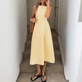 thumbnail image 4 of CIENVNSTG Maxi Dress for Women Short Sleeved Spring Breathable Holiday Dress Elegant Versatile Party Dress, 4 of 5