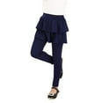 thumbnail image 5 of URMAGIC Girls' Leggings with Skirt - 2 Pack of Cotton Ruffle Skirt Pants for Kids for 4-10 Years, 5 of 18
