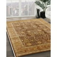 thumbnail image 3 of Ahgly Company Machine Washable Indoor Round Industrial Modern Mahogany Brown Area Rugs, 8' Round, 3 of 7