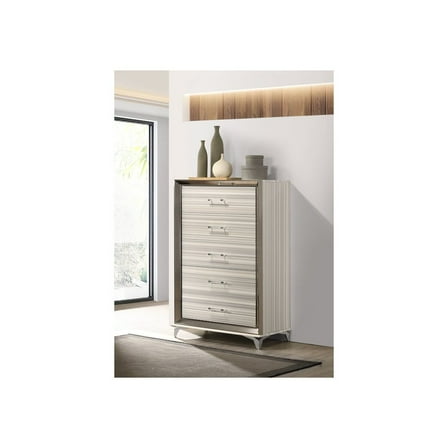 Global Furniture USA Zambrano Zebra White Wooden Chest