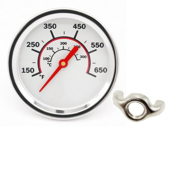 SHIQI-Grill Temperature Gauge for Char-Broil Grills, Stainless Steel 150-650°F Cooking Thermometer Fahrenheit,Accurate BBQ Grill Smoker Thermometer Gauge Replacement Temp Gauge-2.67 inch