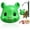 Green, variant on Novelty Funny Animal Face Hanging Bird Feeder, Unique Squirrel‑Head Shaped Outdoor Garden & Backyard Decor Feeder for Wild Birds